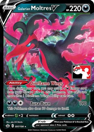 Galarian Moltres V () Holofoil [Misc: Prize Pack Series Cards] Pokemon Single Pokémon