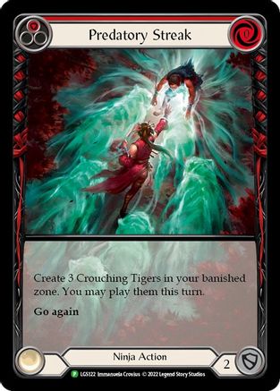 Predatory Streak (Red) [LGS122] (Promo)  Rainbow Foil Flesh And Blood Single Flesh And Blood   