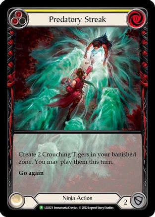 Predatory Streak (Yellow) [LGS123] (Promo)  Rainbow Foil Flesh And Blood Single Flesh And Blood   