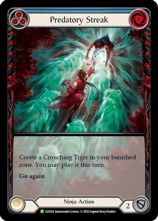 Predatory Streak (Blue) [LGS124] (Promo)  Rainbow Foil Flesh And Blood Single Flesh And Blood   