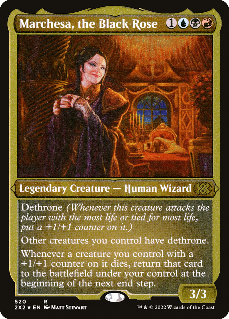 Marchesa, the Black Rose (Foil Etched) (2X2-520) [Double Masters 2022] Foil MTG Single Wizards of the Coast