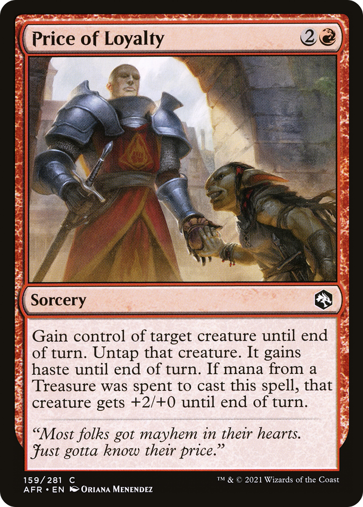 Price of Loyalty (AFR-159) [Adventures in the Forgotten Realms] MTG Single Wizards of the Coast