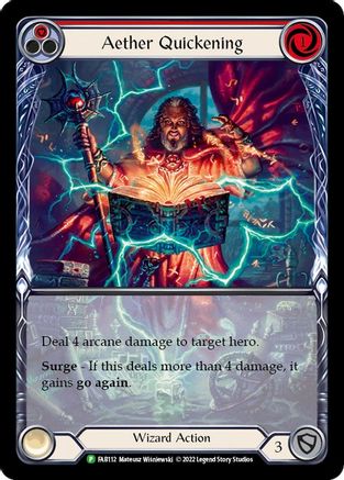 Aether Quickening (Red) [FAB112] (Promo)  Rainbow Foil Flesh And Blood Single Flesh And Blood   