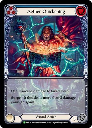 Aether Quickening (Blue) [FAB114] (Promo)  Rainbow Foil Flesh And Blood Single Flesh And Blood   