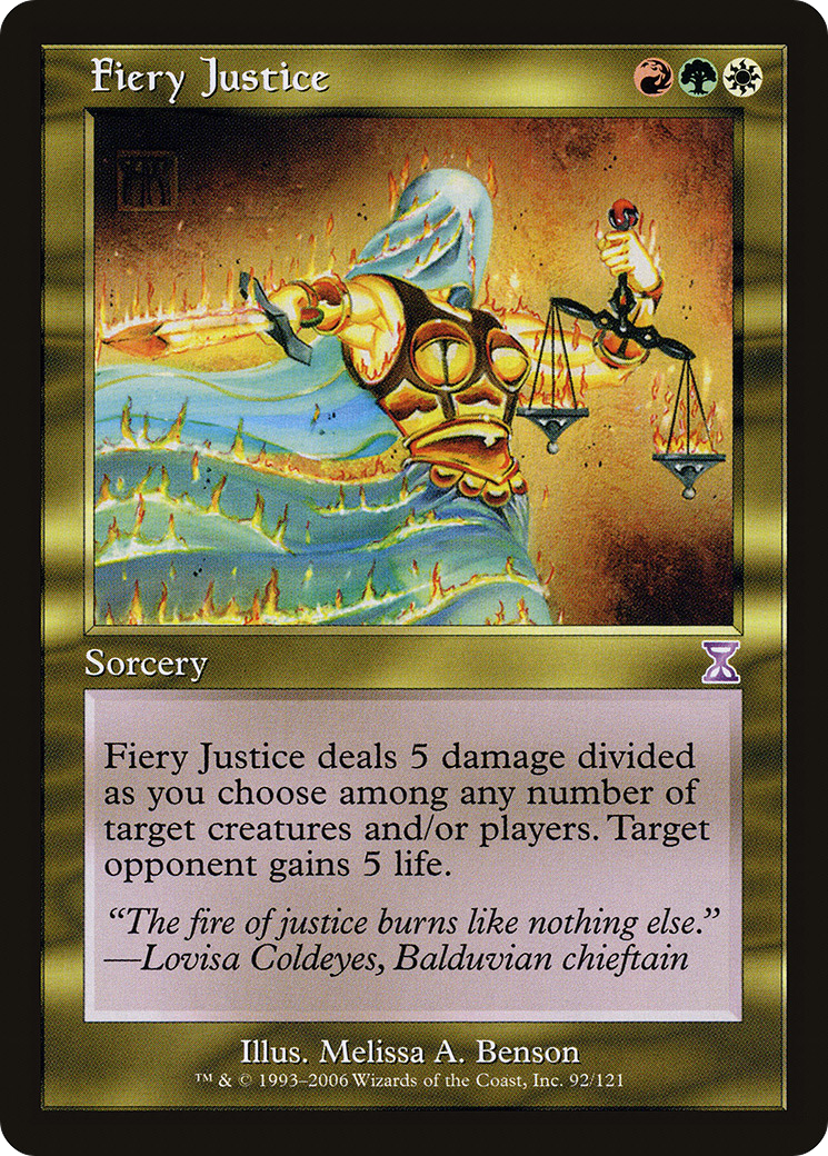 Fiery Justice (TSB-092) [Time Spiral Timeshifted] Foil MTG Single Wizards of the Coast