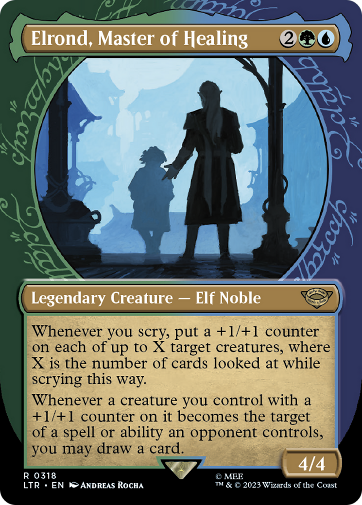 Elrond, Master of Healing (LTR-318) [The Lord of the Rings: Tales of Middle-earth] (Showcase) (Borderless) MTG Single Wizards of the Coast