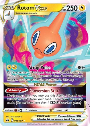 Rotom VSTAR (46/159) Holofoil [SWSH: Crown Zenith] Pokemon Single Pokémon