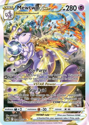 Mewtwo VSTAR (GG44/70) Holofoil [SWSH: Crown Zenith Galarian Gallery] Pokemon Single Pokémon