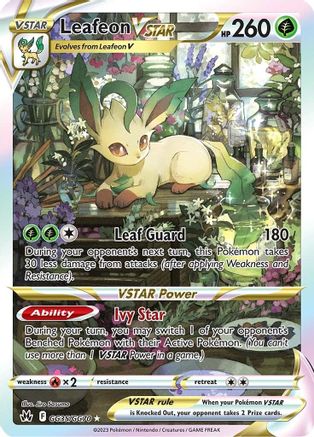 Leafeon VSTAR (GG35/70) Holofoil [SWSH: Crown Zenith Galarian Gallery] Pokemon Single Pokémon