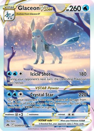 Glaceon VSTAR (GG40/70) Holofoil [SWSH: Crown Zenith Galarian Gallery] Pokemon Single Pokémon