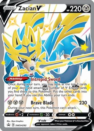 Zacian V (Shiny) SWSH292/307 Holofoil [Promos: SWSH Promo Cards] Pokemon Single Pokémon