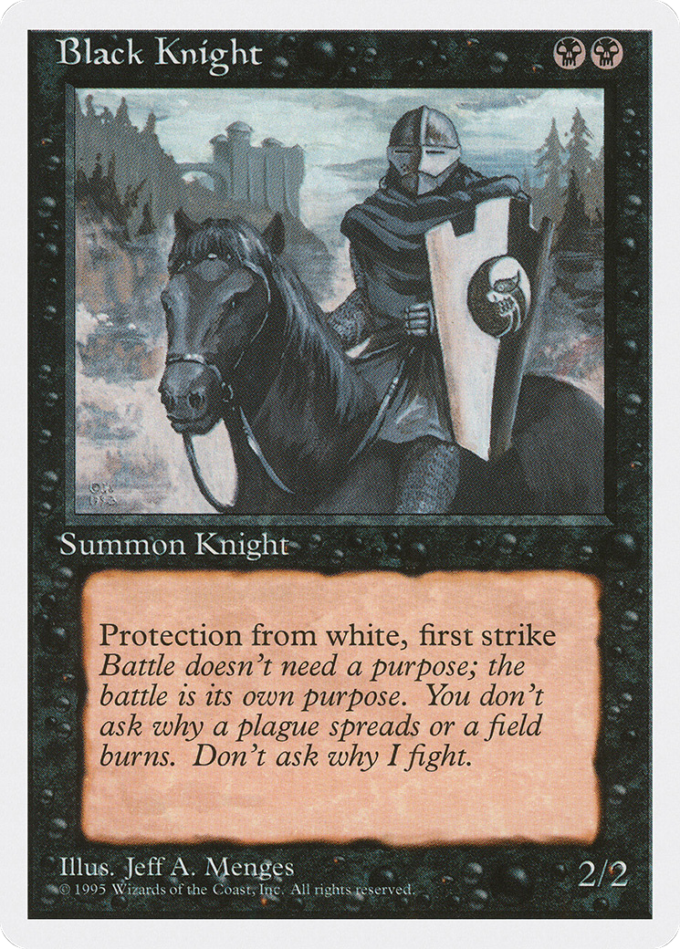Black Knight (4ED-121) [Fourth Edition] MTG Single Wizards of the Coast