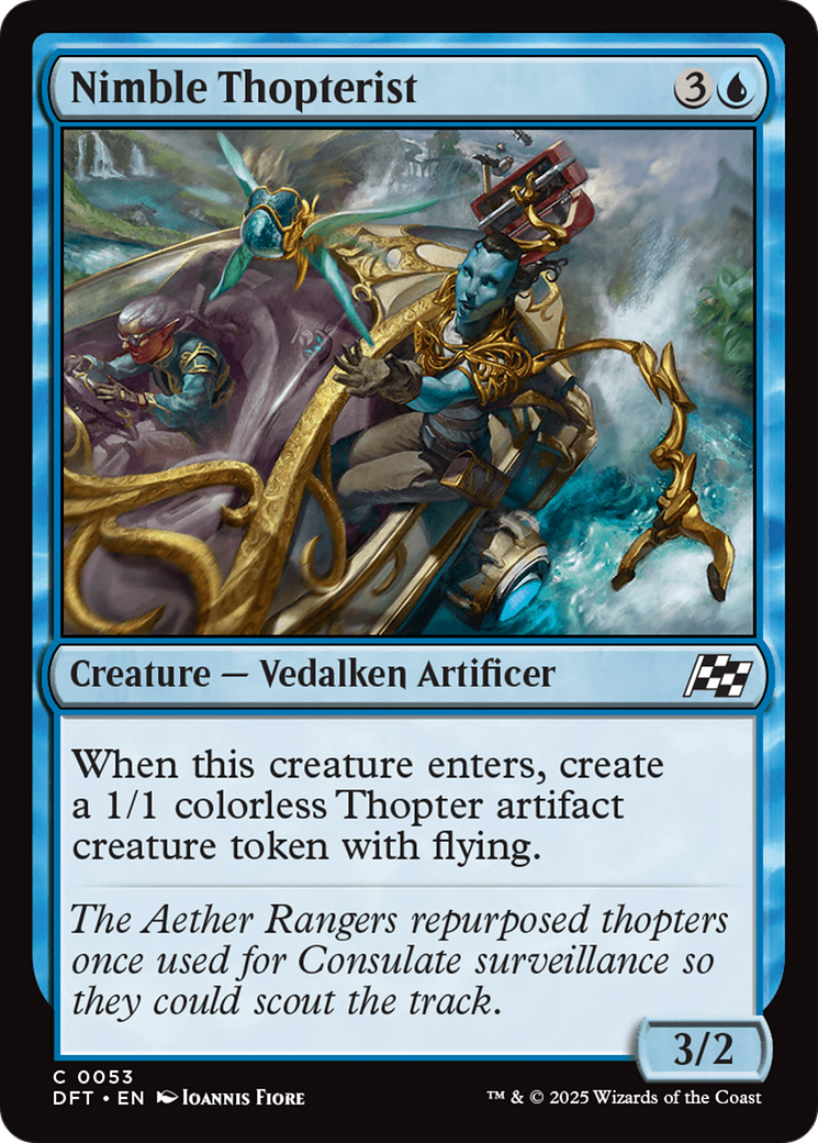 Nimble Thopterist (DFT-053) [Aetherdrift] Foil MTG Single Wizards of the Coast