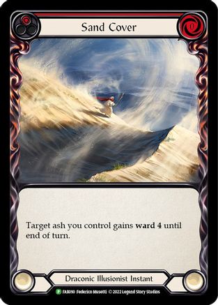Sand Cover (Red) [FAB090] (Promo)  Rainbow Foil Flesh And Blood Single Flesh And Blood   