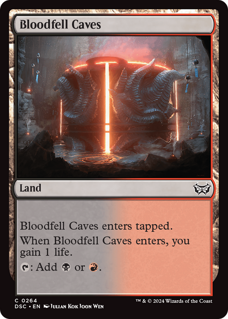 Bloodfell Caves (DSC-264) [Duskmourn: House of Horror Commander] MTG Single Wizards of the Coast