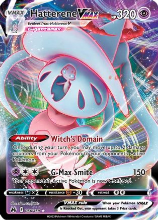 Hatterene VMAX (66/159) Holofoil [SWSH: Crown Zenith] Pokemon Single Pokémon