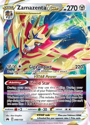 Zamazenta VSTAR (99/159) Holofoil [SWSH: Crown Zenith] Pokemon Single Pokémon