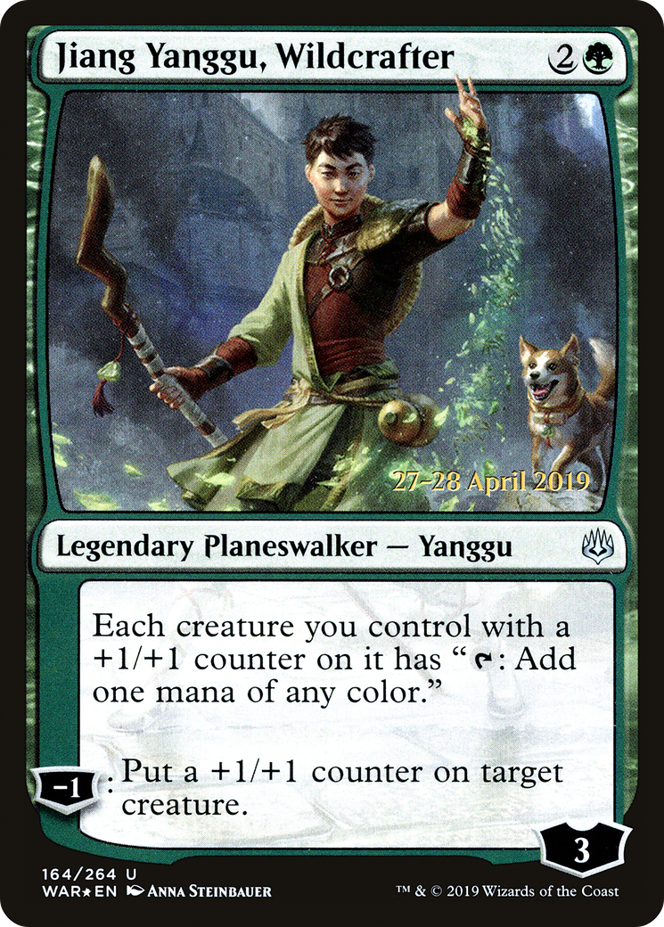 Jiang Yanggu, Wildcrafter (PRE-164) [War of the Spark Promos] Foil MTG Single Wizards of the Coast