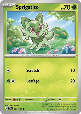 Sprigatito - 013/198 (Mirage Holo) Holofoil [Misc: Cards & Products] Pokemon Single Pokémon