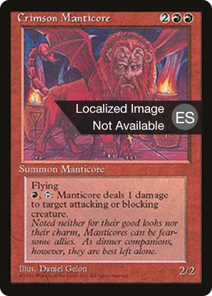 Crimson Manticore (4BB-) [Fourth Edition Foreign Black Border] MTG Single Wizards of the Coast