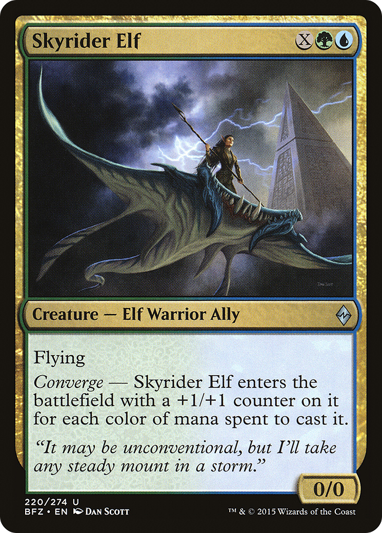 Skyrider Elf (BFZ-220) [Battle for Zendikar] MTG Single Wizards of the Coast