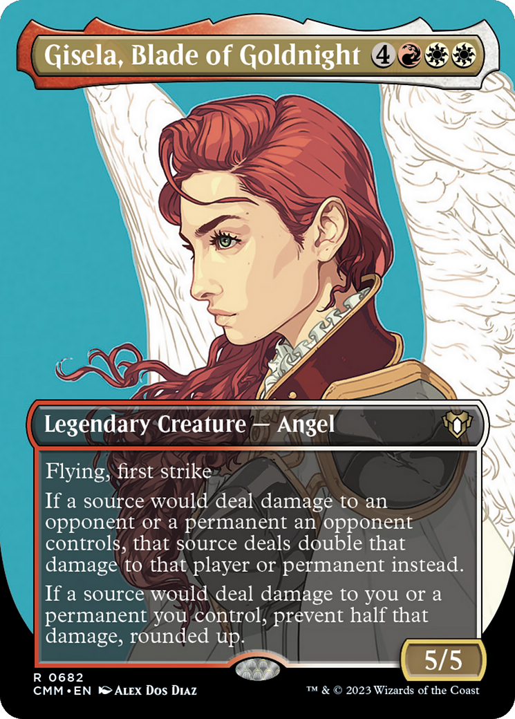 Gisela, Blade of Goldnight (CMM-682) [Commander Masters] (Borderless) Foil MTG Single Wizards of the Coast