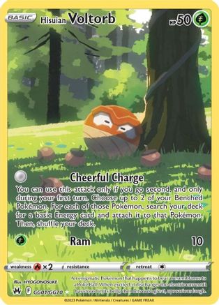 Hisuian Voltorb GG01/70 Holofoil [SWSH: Crown Zenith Galarian Gallery] Pokemon Single Pokémon