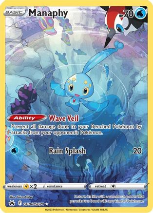 Manaphy (GG06/70) Holofoil [SWSH: Crown Zenith Galarian Gallery] Pokemon Single Pokémon