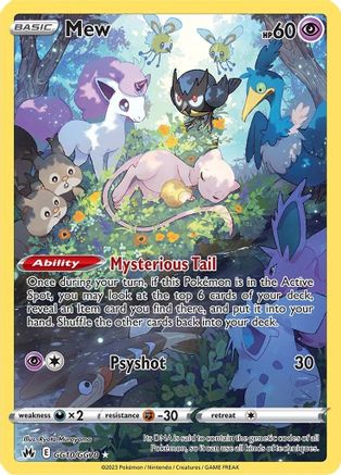 Mew (GG10/70) Holofoil [SWSH: Crown Zenith Galarian Gallery] Pokemon Single Pokémon