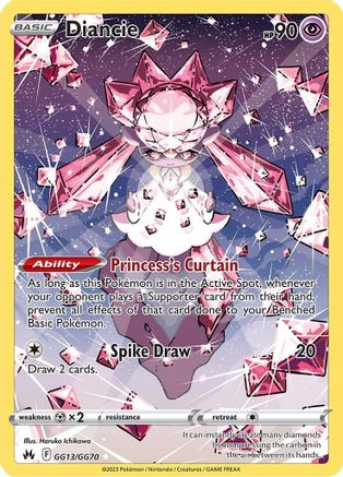 Diancie (GG13/70) Holofoil [SWSH: Crown Zenith Galarian Gallery] Pokemon Single Pokémon
