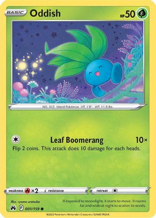 Oddish (1/159) Reverse Holofoil [SWSH: Crown Zenith] Pokemon Single Pokémon