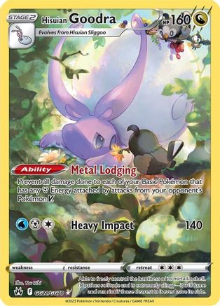 Hisuian Goodra (GG21/70) Holofoil [SWSH: Crown Zenith Galarian Gallery] Pokemon Single Pokémon