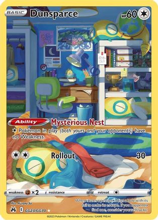 Dunsparce (GG23/70) Holofoil [SWSH: Crown Zenith Galarian Gallery] Pokemon Single Pokémon