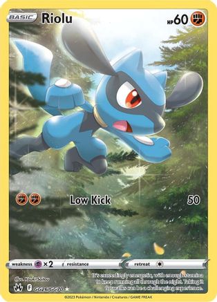 Riolu GG26/70 Holofoil [SWSH: Crown Zenith Galarian Gallery] Pokemon Single Pokémon