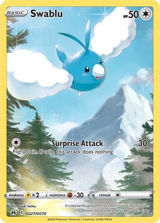 Swablu (GG27/70) Holofoil [SWSH: Crown Zenith Galarian Gallery] Pokemon Single Pokémon