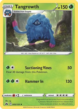 Tangrowth (5/159) Reverse Holofoil [SWSH: Crown Zenith] Pokemon Single Pokémon