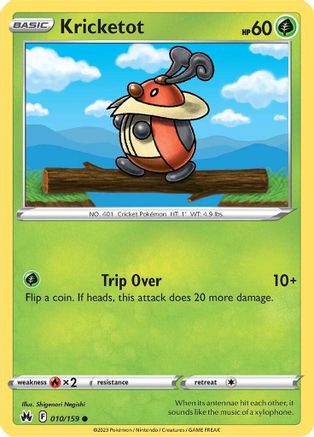 Kricketot (10/159) Reverse Holofoil [SWSH: Crown Zenith] Pokemon Single Pokémon