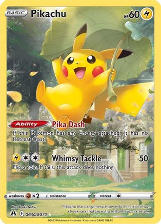 Pikachu (GG30/70) Holofoil [SWSH: Crown Zenith Galarian Gallery] Pokemon Single Pokémon
