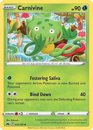 Carnivine (12/159) [SWSH: Crown Zenith] Pokemon Single Pokémon