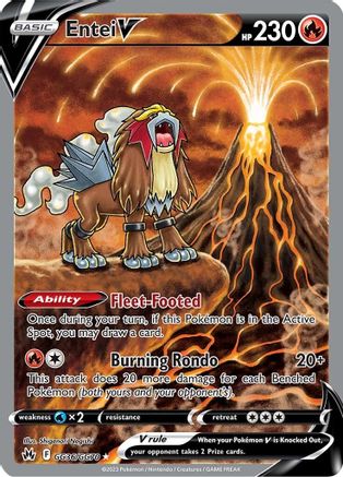 Entei V (GG36/70) Holofoil [SWSH: Crown Zenith Galarian Gallery] Pokemon Single Pokémon