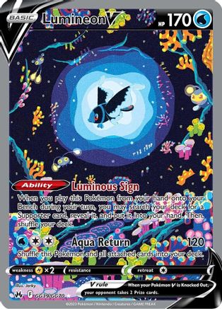 Lumineon V (GG39/70) Holofoil [SWSH: Crown Zenith Galarian Gallery] Pokemon Single Pokémon