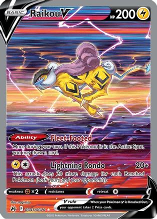 Raikou V (GG41/70) Holofoil [SWSH: Crown Zenith Galarian Gallery] Pokemon Single Pokémon