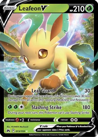 Leafeon V (13/159) Holofoil [SWSH: Crown Zenith] Pokemon Single Pokémon