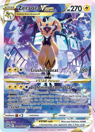 Zeraora VSTAR (GG43/70) Holofoil [SWSH: Crown Zenith Galarian Gallery] Pokemon Single Pokémon