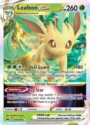 Leafeon VSTAR (14/159) Holofoil [SWSH: Crown Zenith] Pokemon Single Pokémon