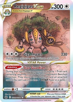 Regigigas VSTAR (GG55/70) Holofoil [SWSH: Crown Zenith Galarian Gallery] Pokemon Single Pokémon