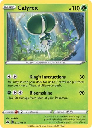 Calyrex (17/159) Reverse Holofoil [SWSH: Crown Zenith] Pokemon Single Pokémon