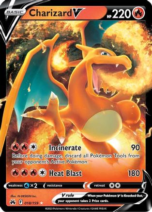 Charizard V (18/159) Holofoil [SWSH: Crown Zenith] Pokemon Single Pokémon