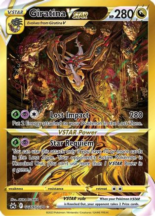 Giratina VSTAR (Secret) (GG69/70) Holofoil [SWSH: Crown Zenith Galarian Gallery] Pokemon Single Pokémon