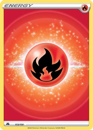 Fire Energy (Texture Full Art) (153/159) Holofoil [SWSH: Crown Zenith] Pokemon Single Pokémon